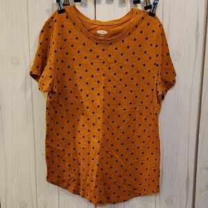 Old Navy Mustard Polka Dot Tee